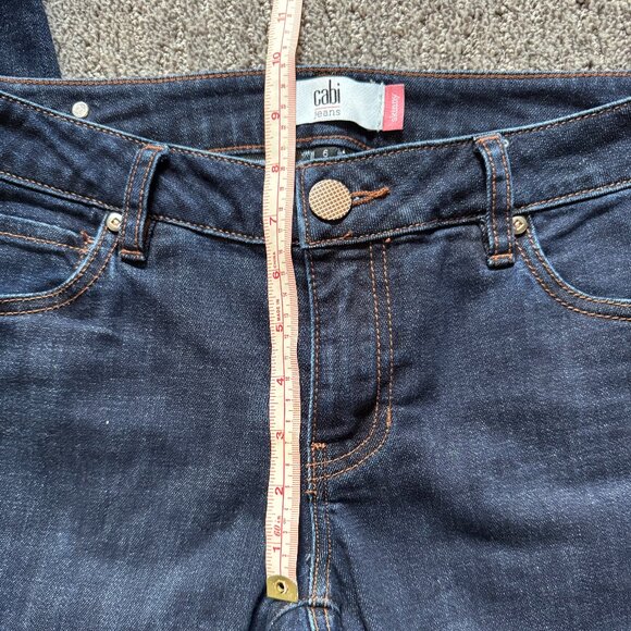 CAbi - Dark Blue Rinse Stretch Denim Low Skinny - Style #5493 - Size 6 - Picture 6 of 10